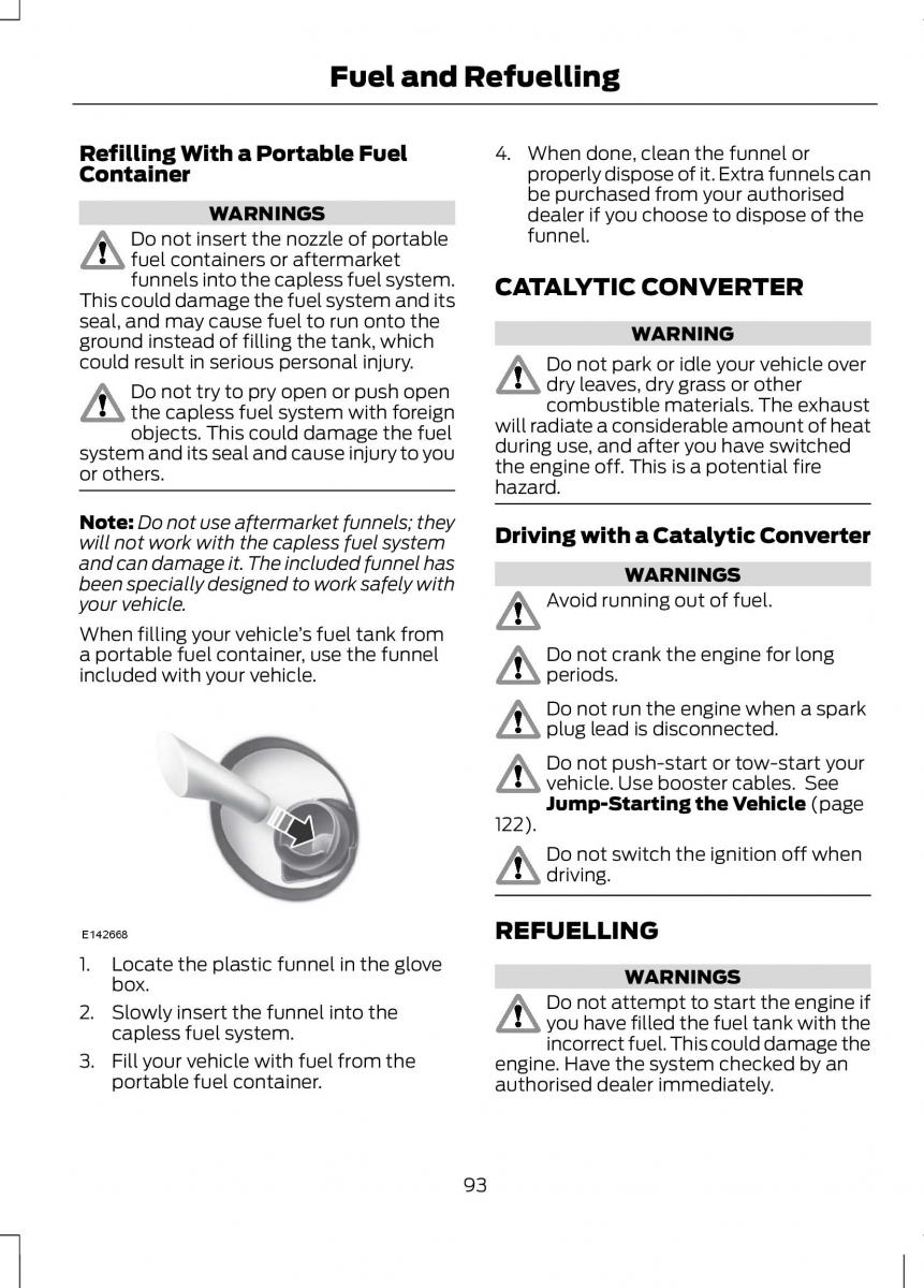 Ford B Max owners manual / page 95