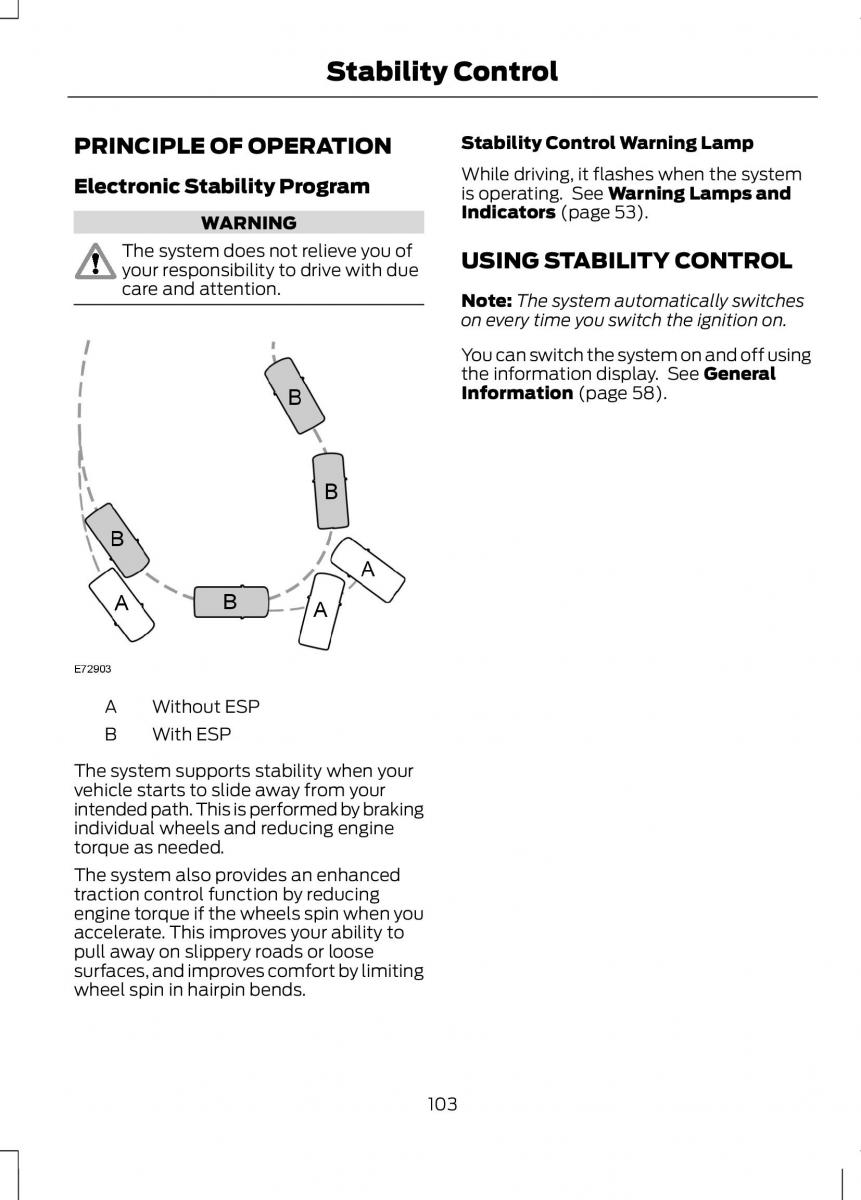 Ford B Max owners manual / page 105