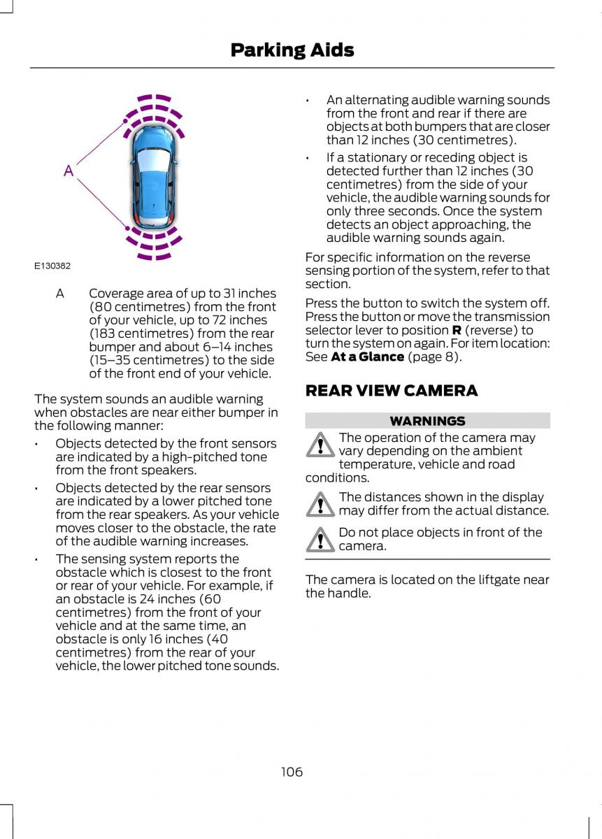 Ford B Max owners manual / page 108