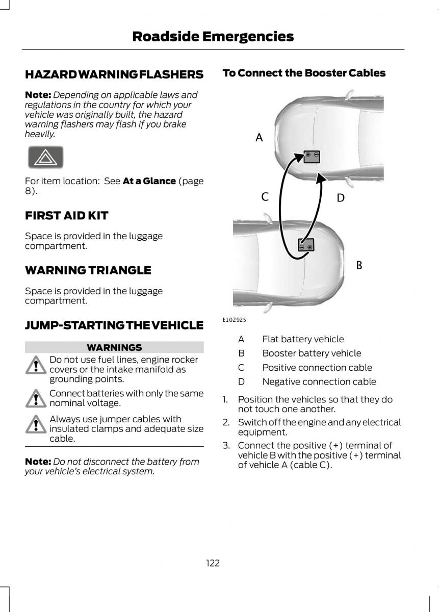 Ford B Max owners manual / page 124