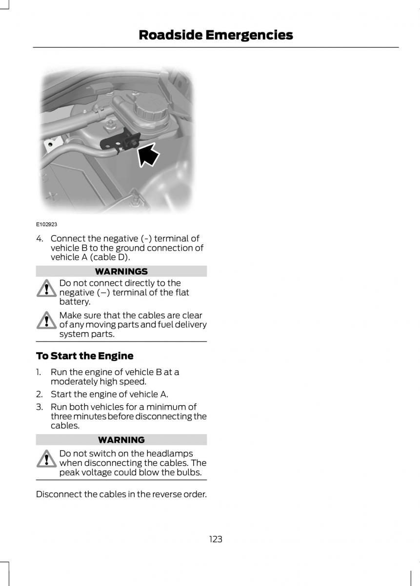 Ford B Max owners manual / page 125