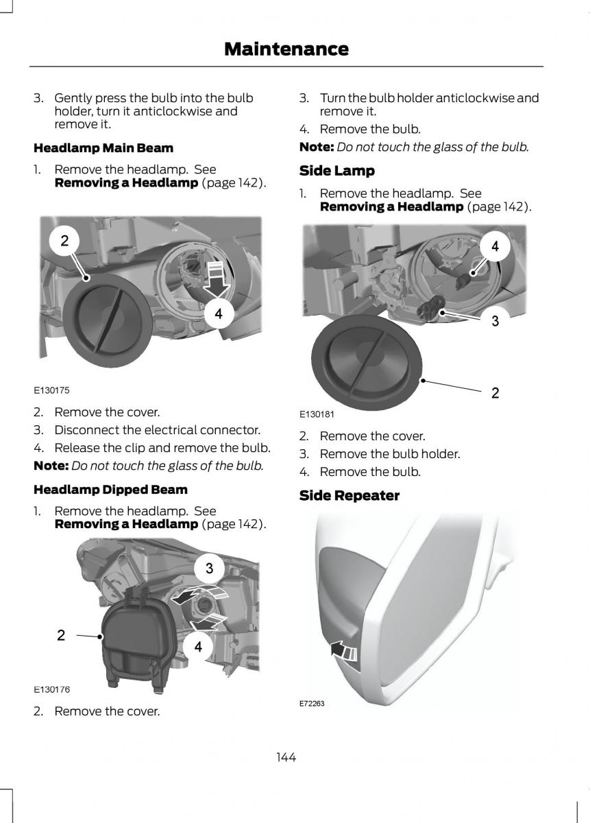 Ford B Max owners manual / page 146