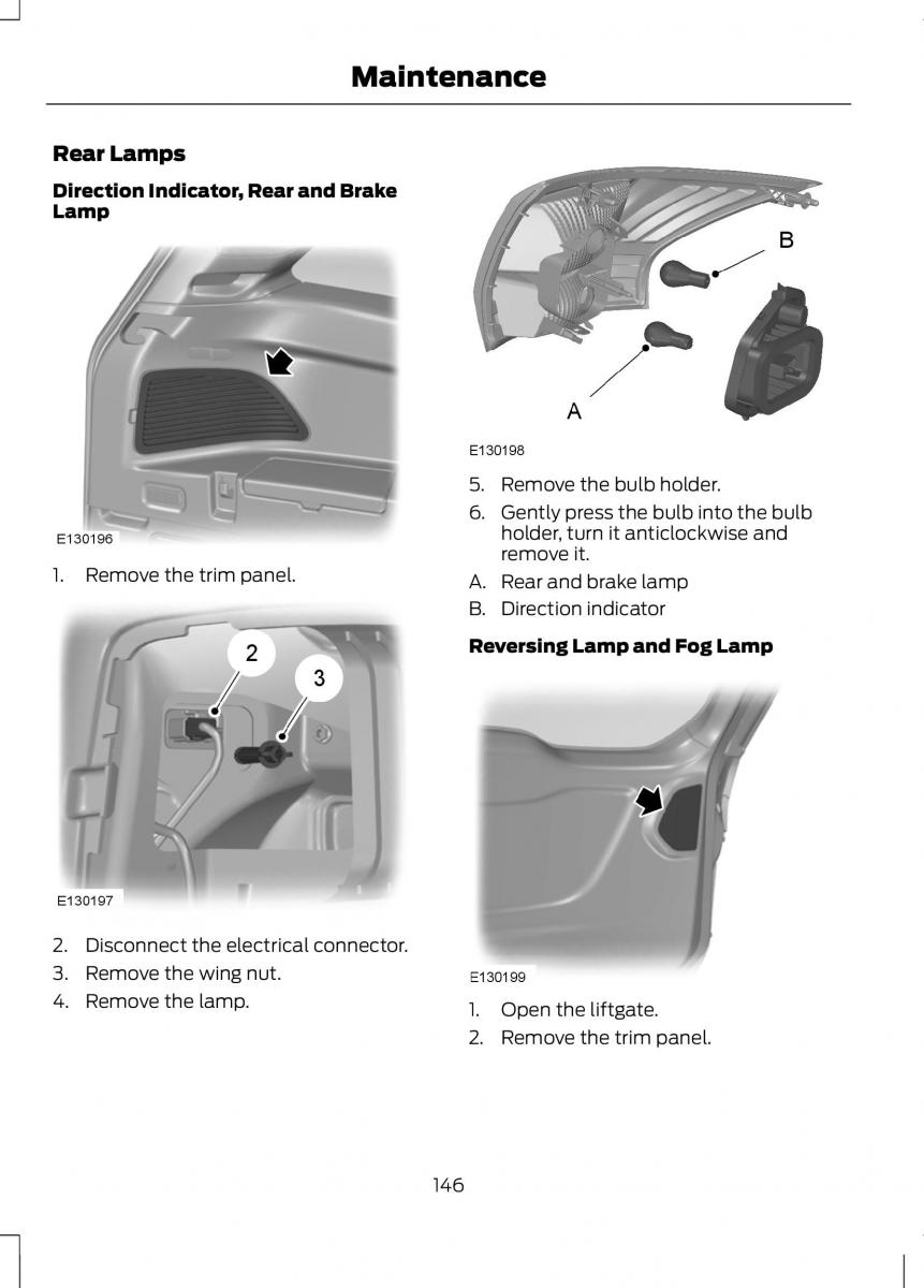 Ford B Max owners manual / page 148