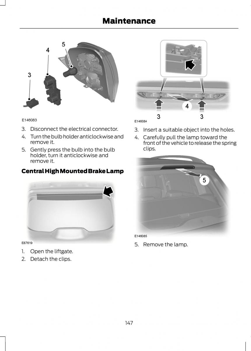 Ford B Max owners manual / page 149