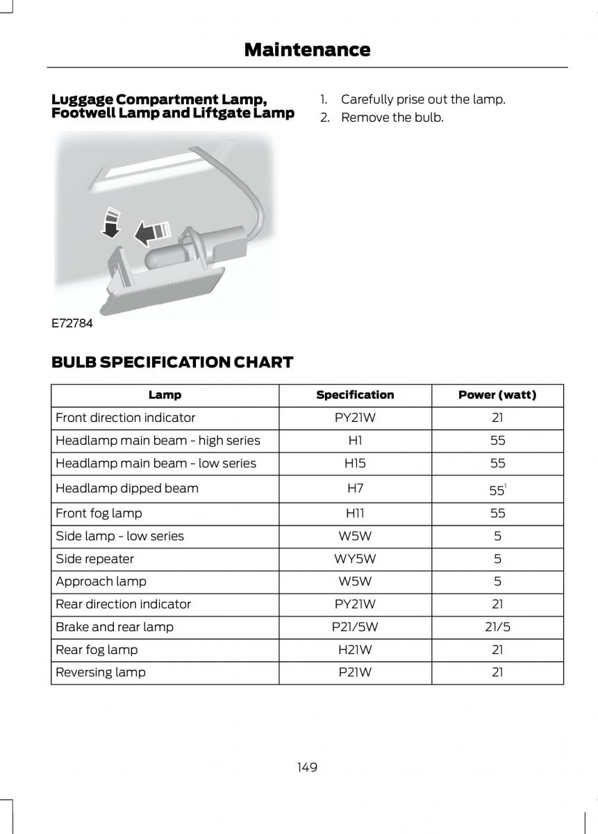 Ford B Max owners manual / page 151