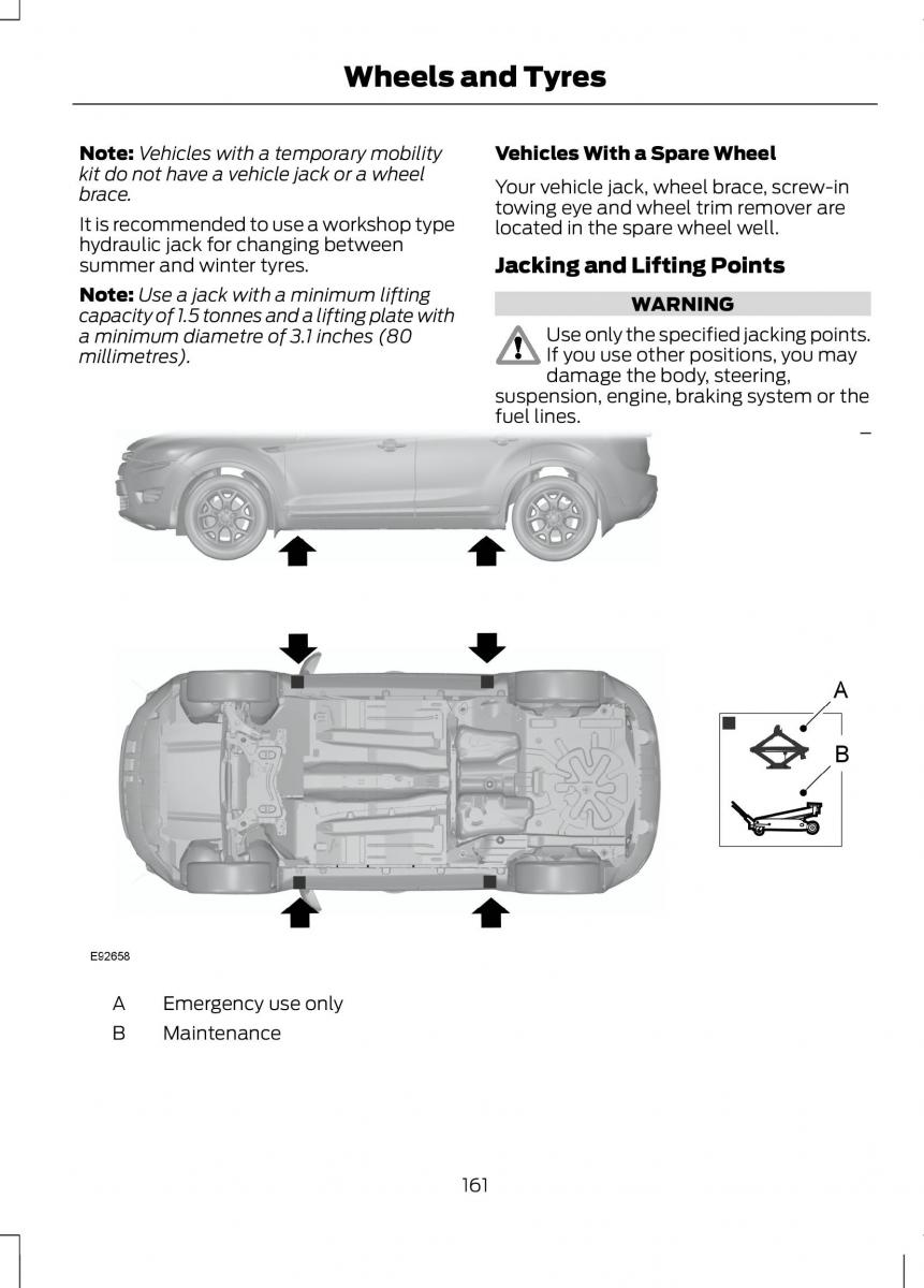 Ford B Max owners manual / page 163