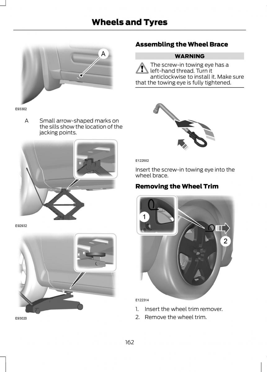 Ford B Max owners manual / page 164