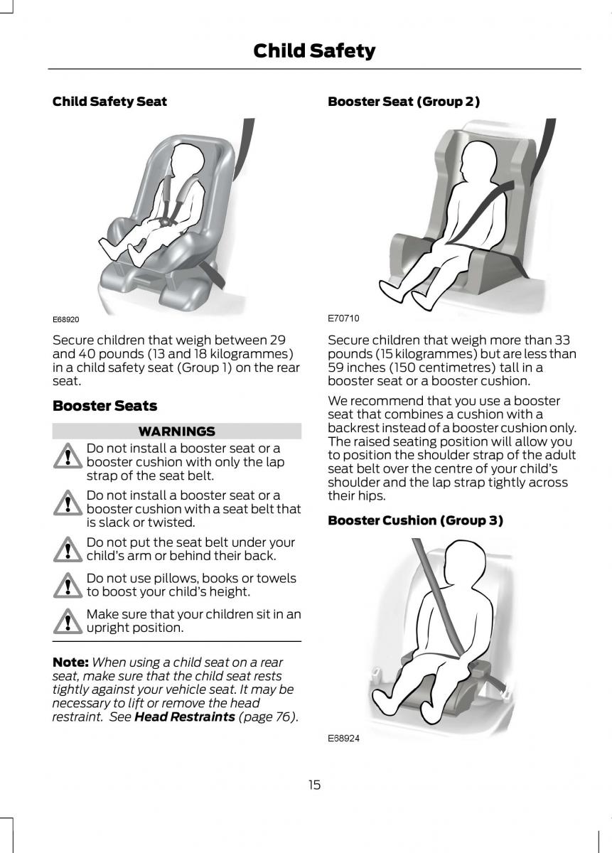 Ford B Max owners manual / page 17