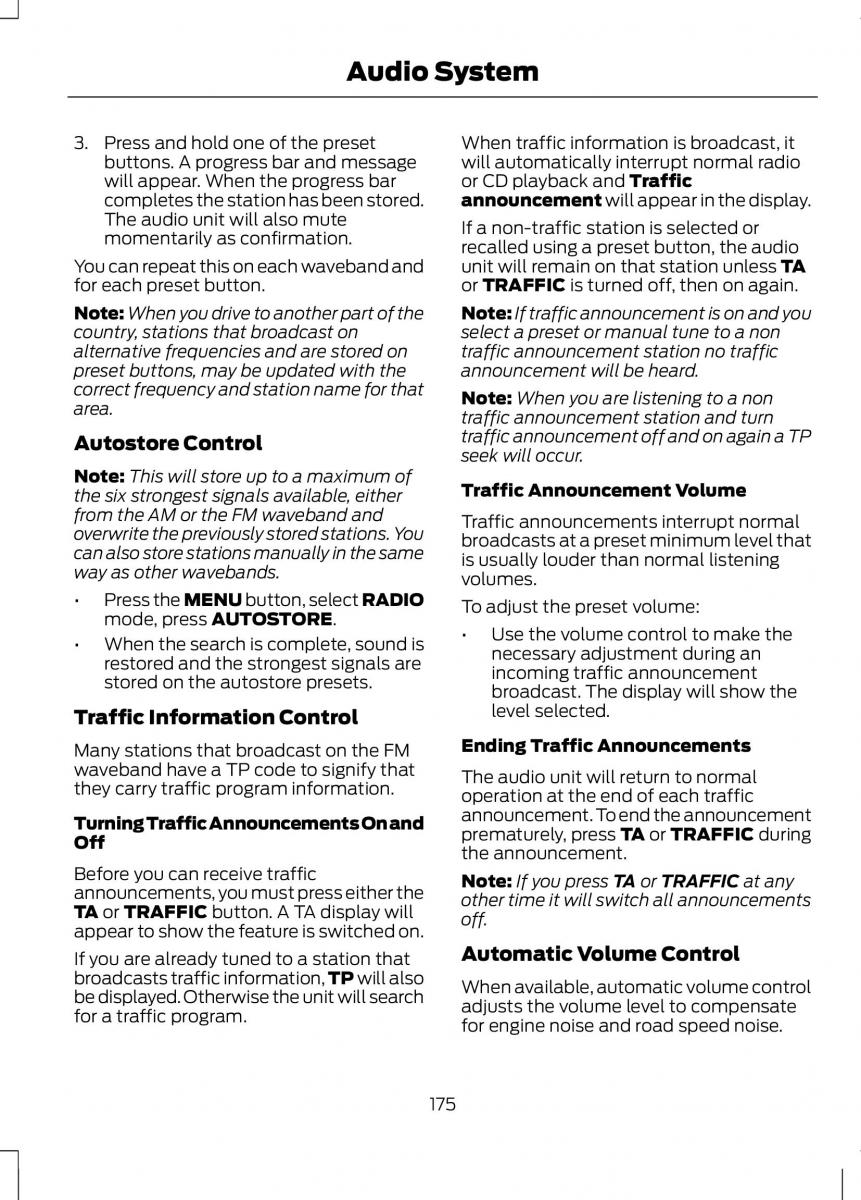 Ford B Max owners manual / page 177