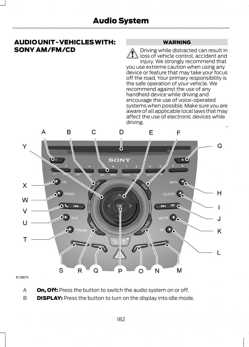 Ford B Max owners manual / page 184