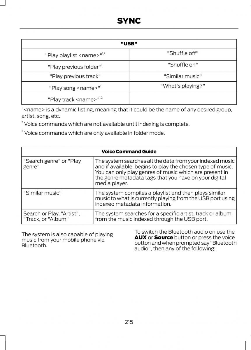 Ford B Max owners manual / page 217