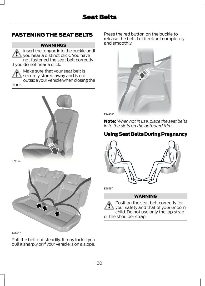 Ford B Max owners manual / page 22