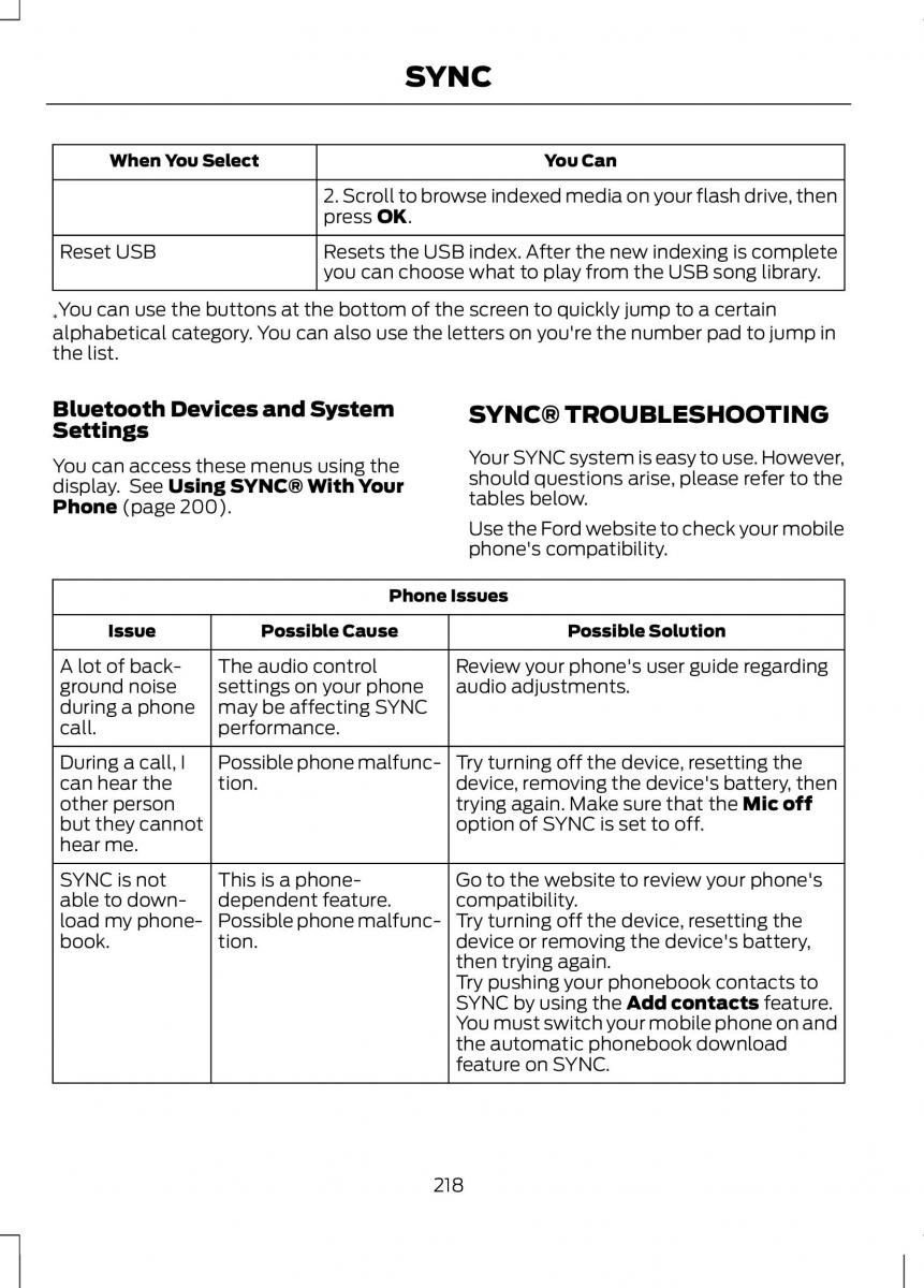 Ford B Max owners manual / page 220