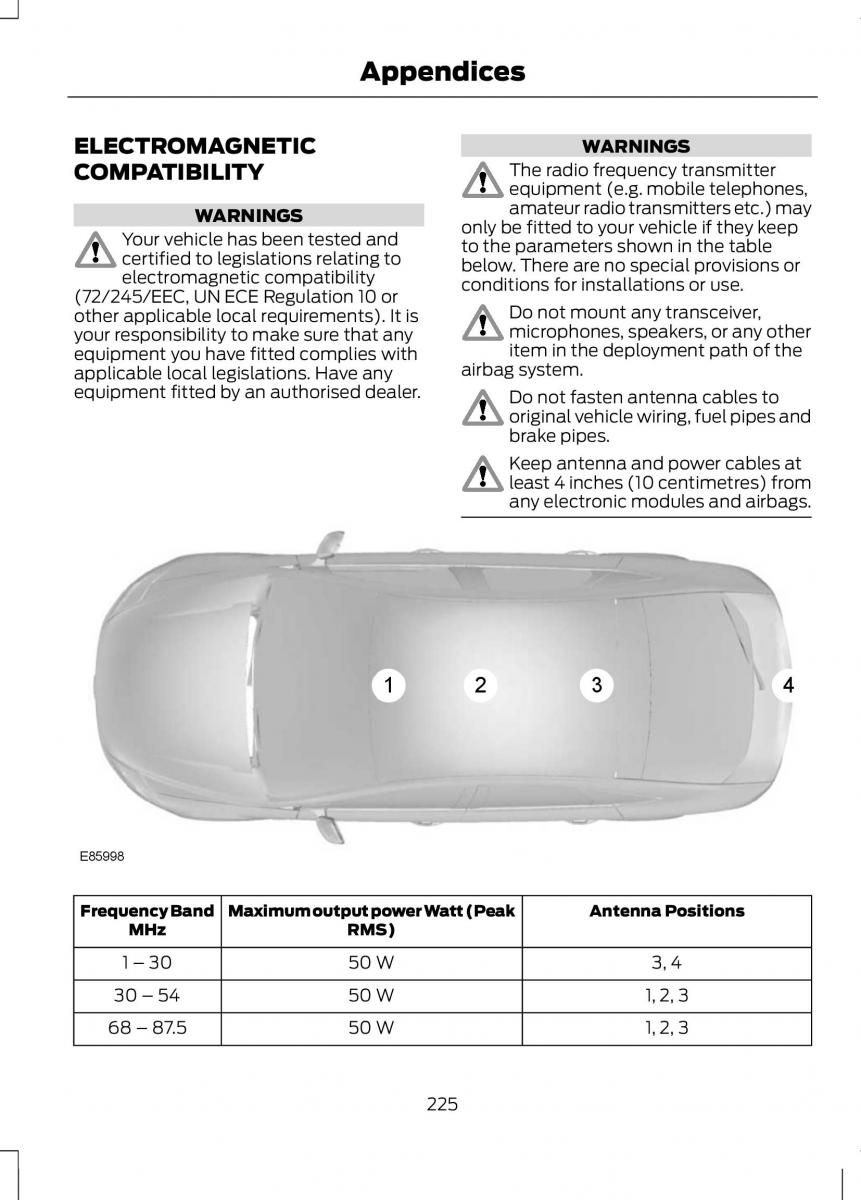 Ford B Max owners manual / page 227