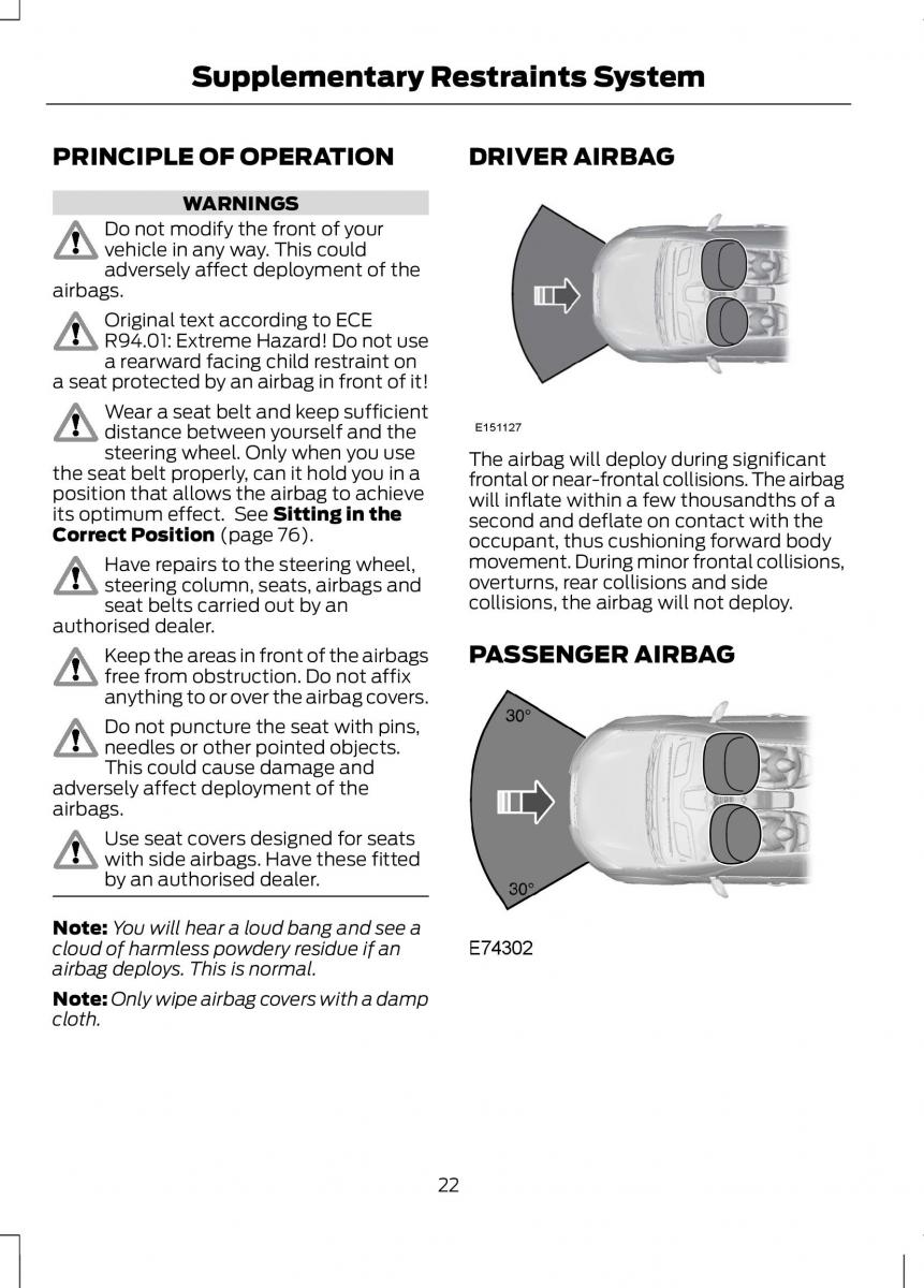 Ford B Max owners manual / page 24