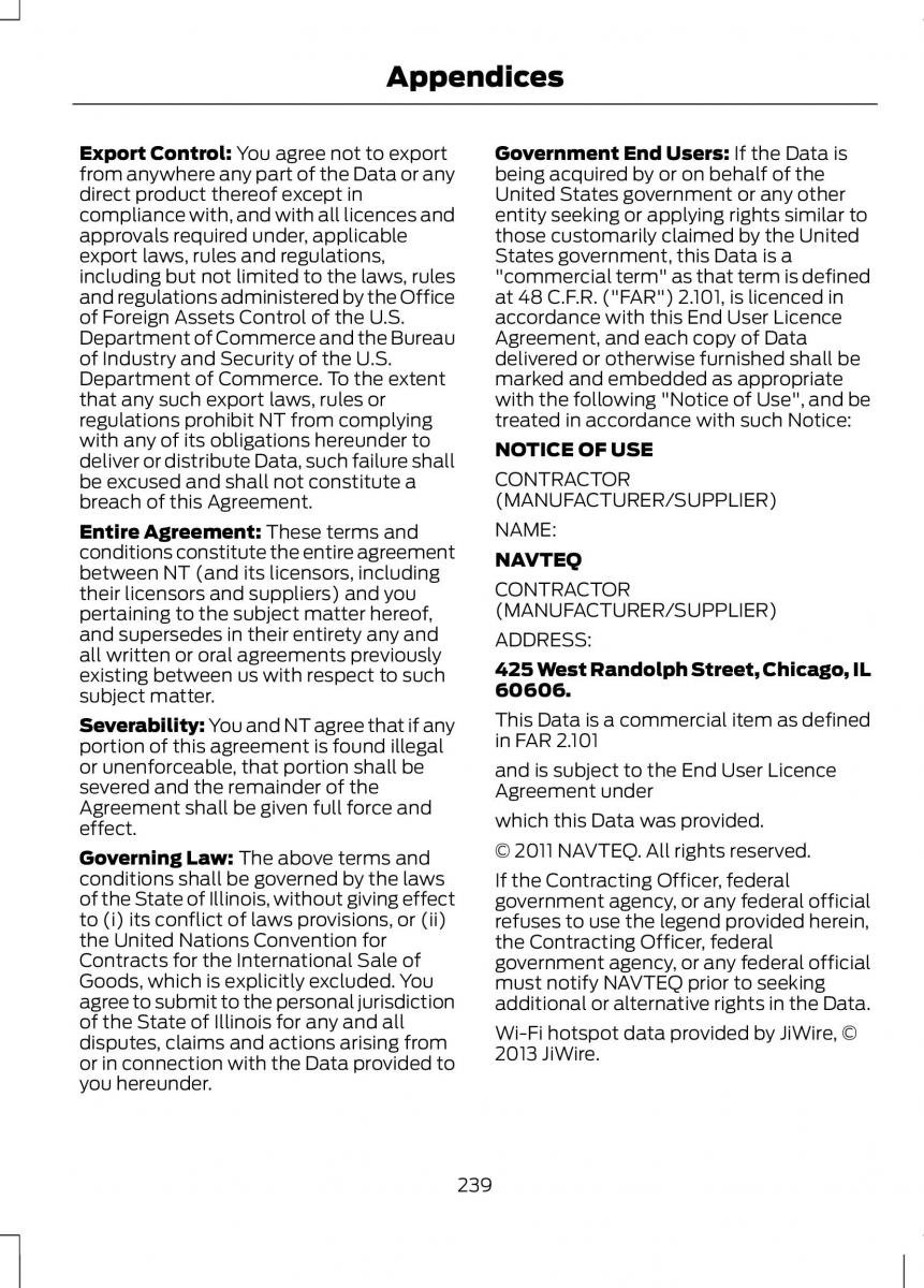 Ford B Max owners manual / page 241