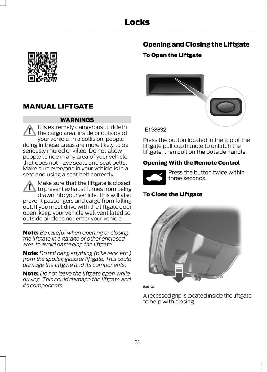 Ford B Max owners manual / page 33