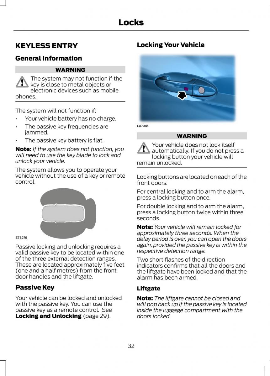 Ford B Max owners manual / page 34