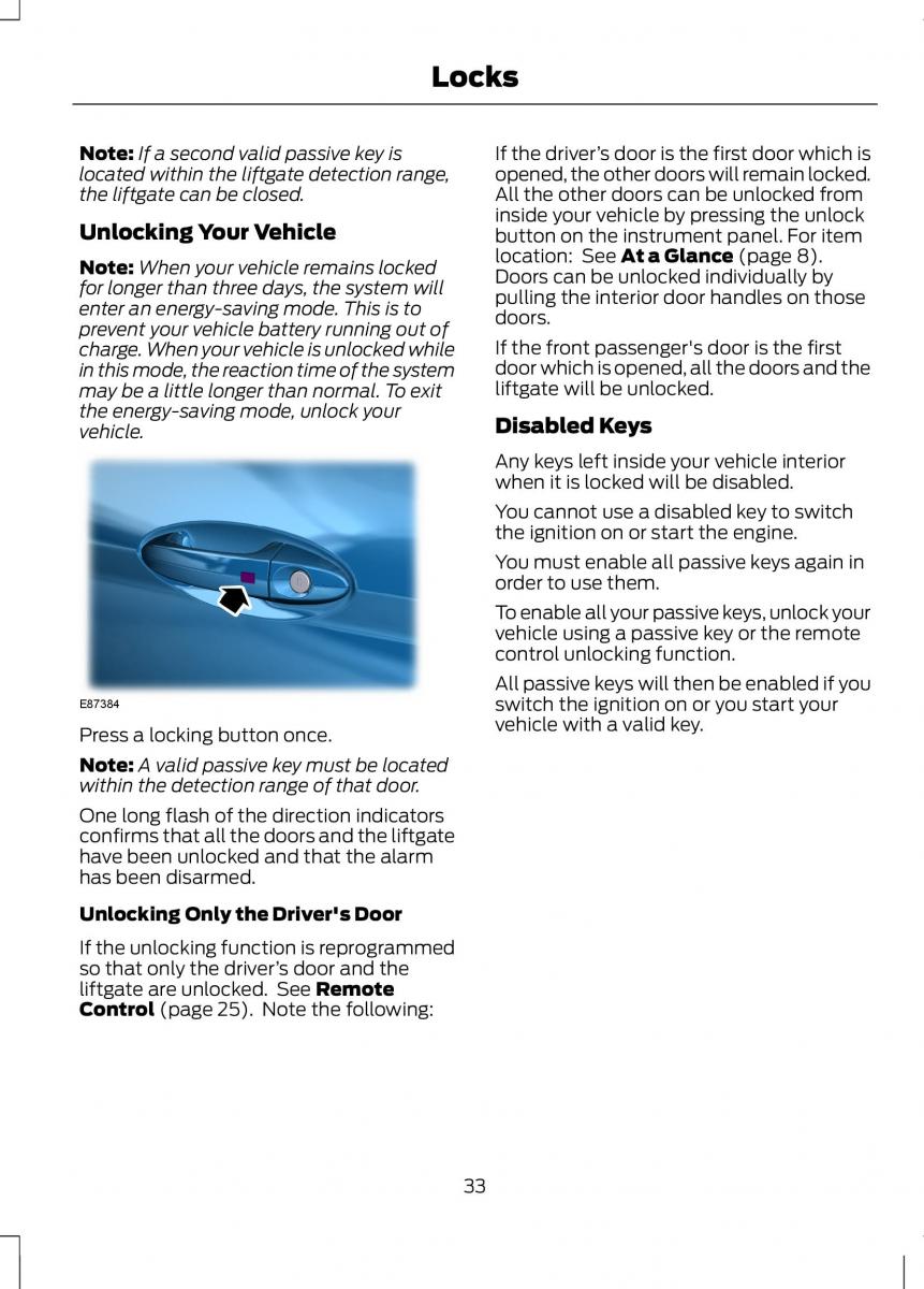 Ford B Max owners manual / page 35