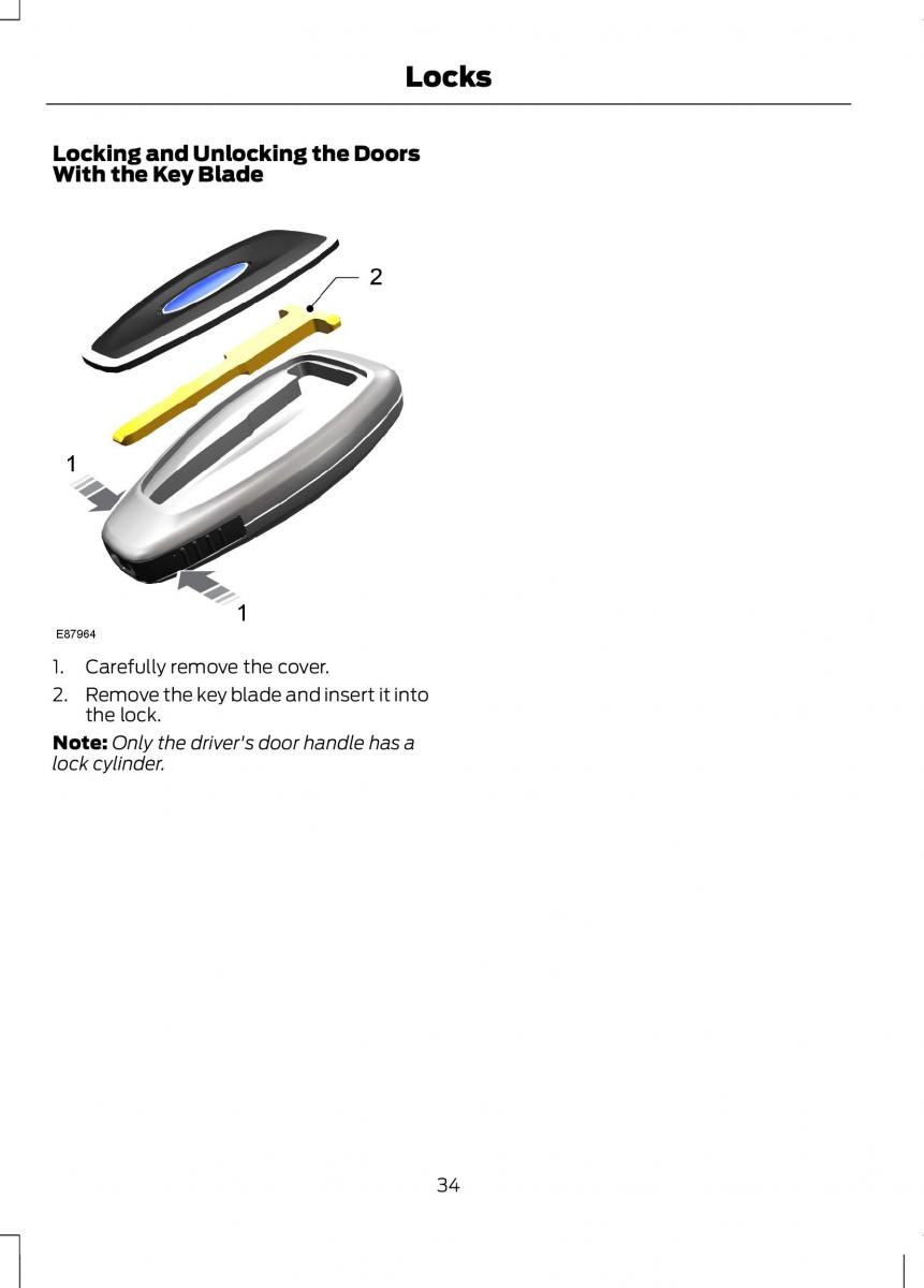 Ford B Max owners manual / page 36