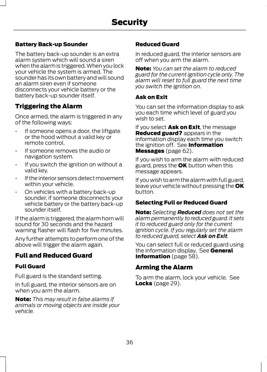 Ford B Max owners manual / page 38