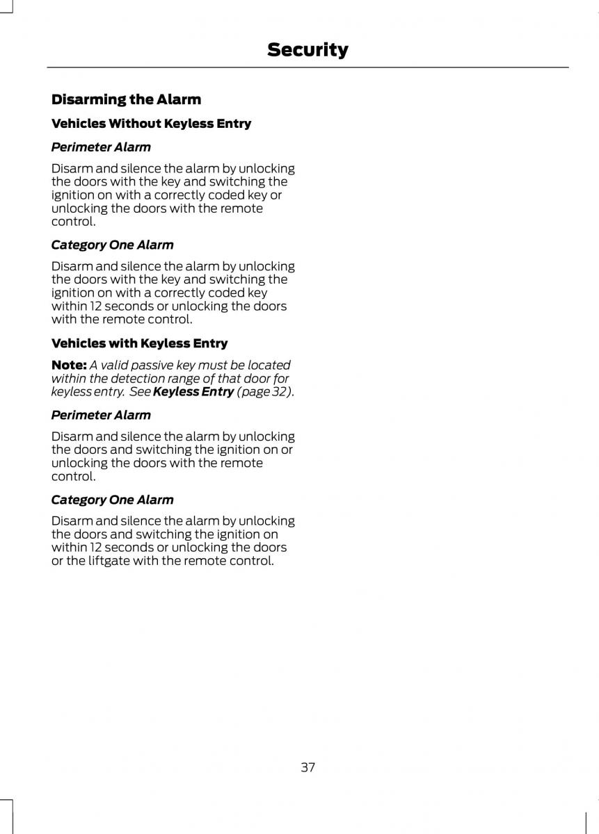 Ford B Max owners manual / page 39