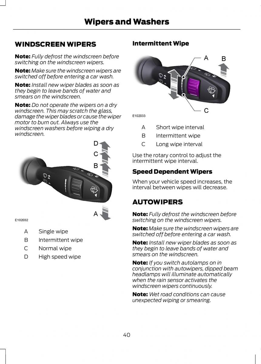 Ford B Max owners manual / page 42