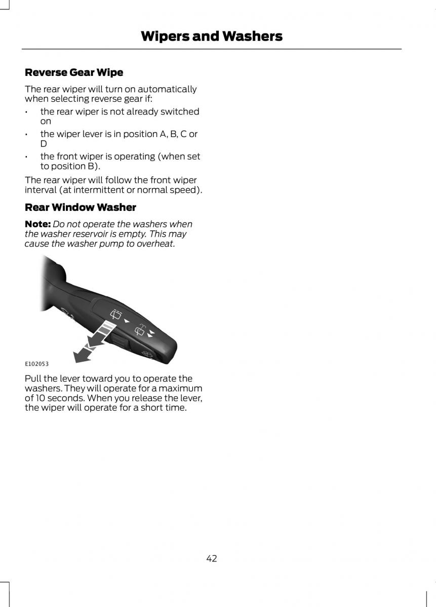 Ford B Max owners manual / page 44