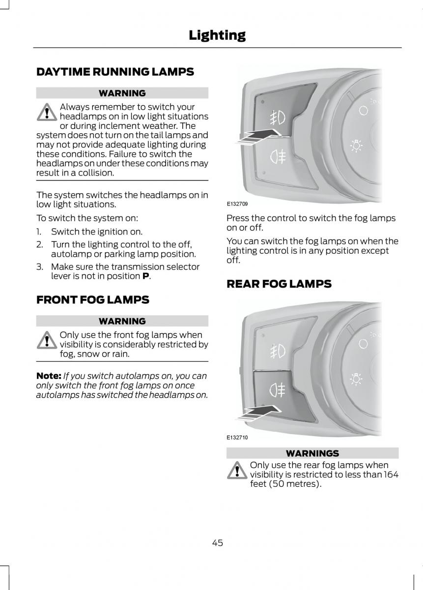 Ford B Max owners manual / page 47