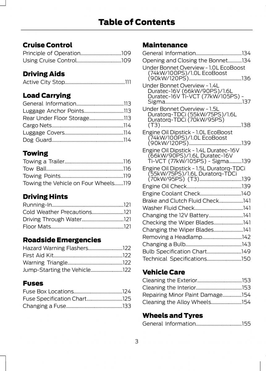 Ford B Max owners manual / page 5