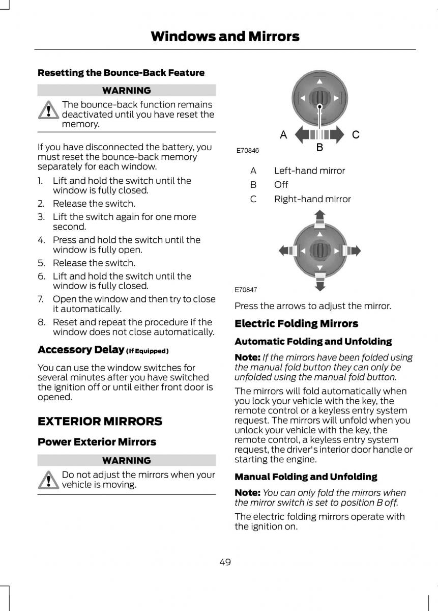 Ford B Max owners manual / page 51