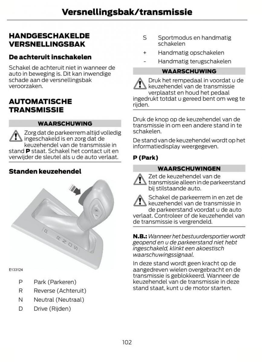 Ford B Max handleiding / page 105