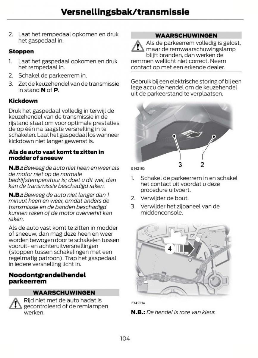 Ford B Max handleiding / page 107