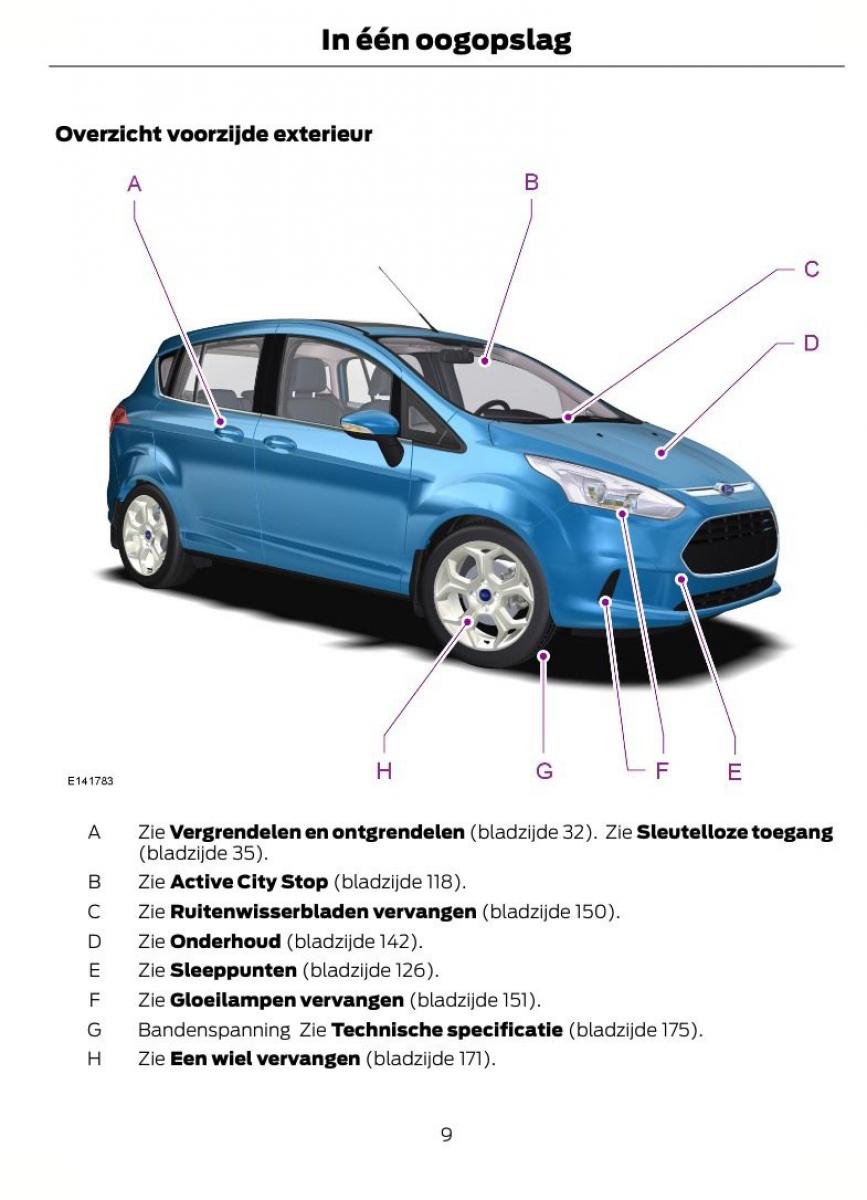 Ford B Max handleiding / page 12