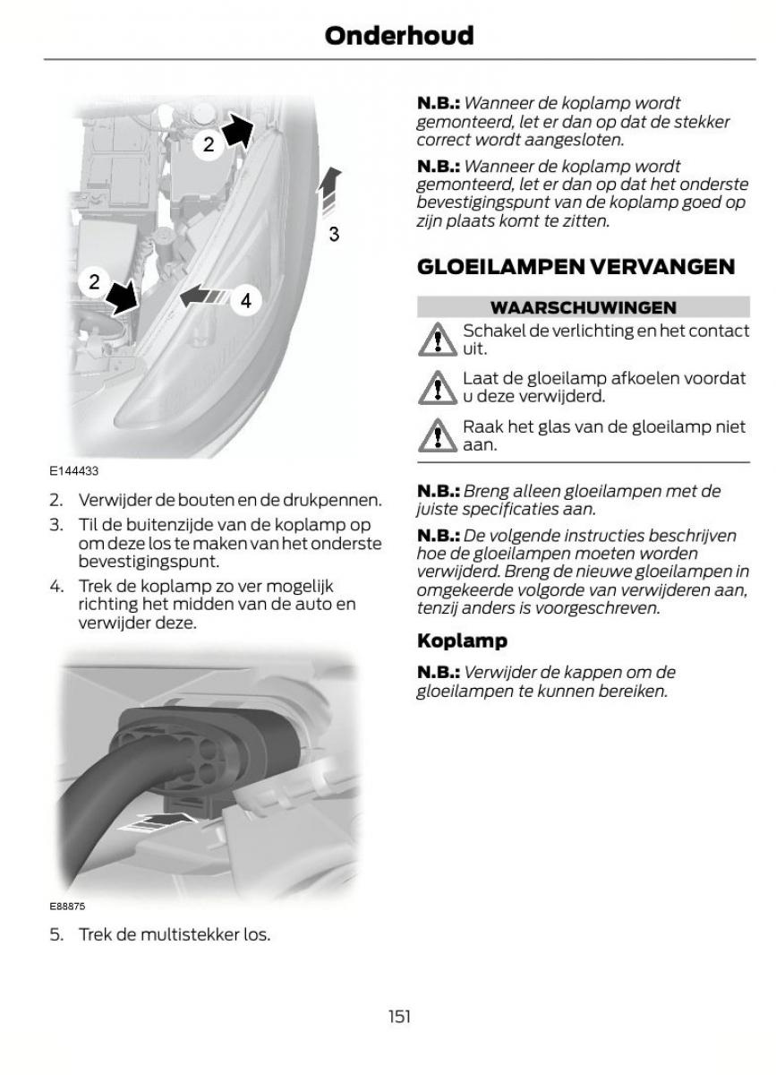 Ford B Max handleiding / page 154