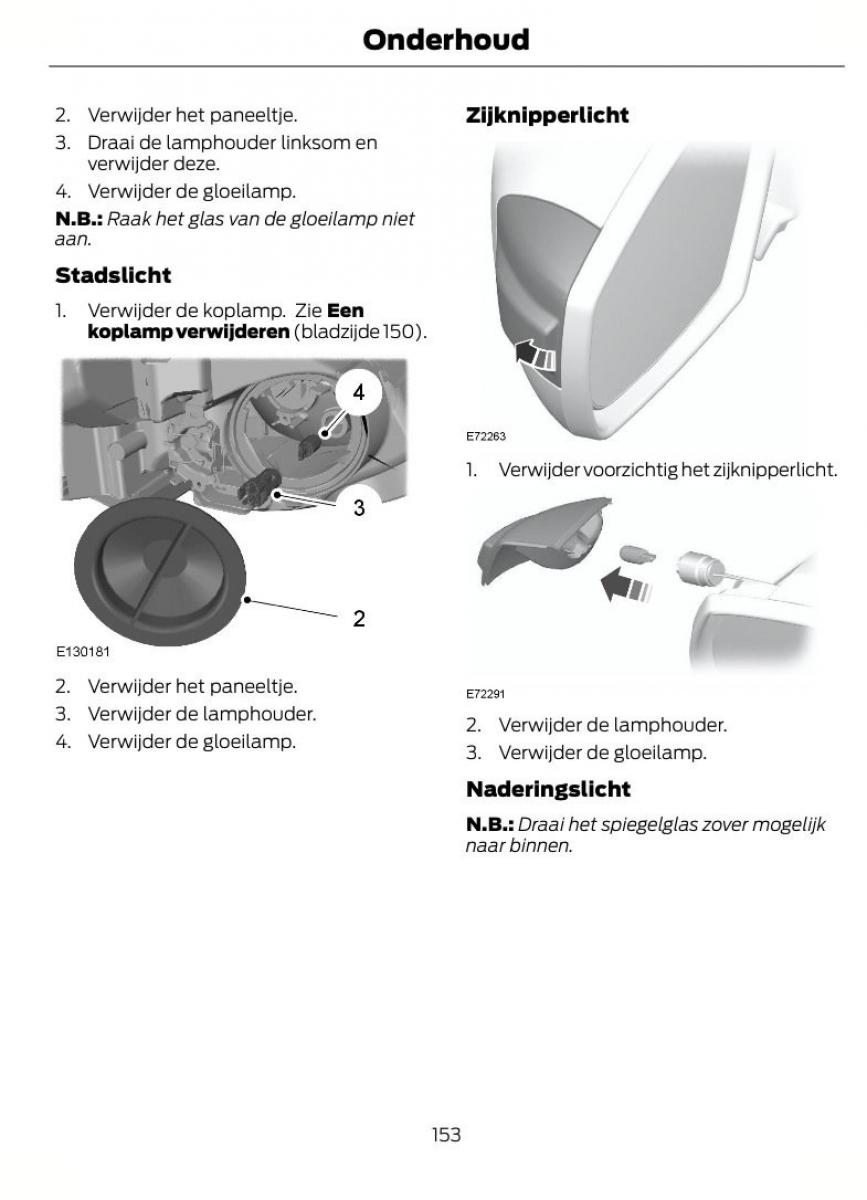 Ford B Max handleiding / page 156