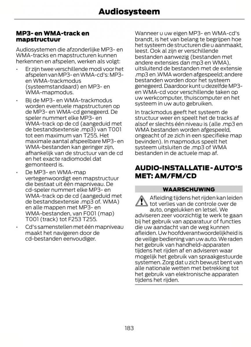 Ford B Max handleiding / page 186