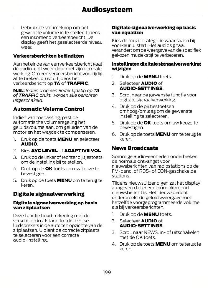 Ford B Max handleiding / page 202