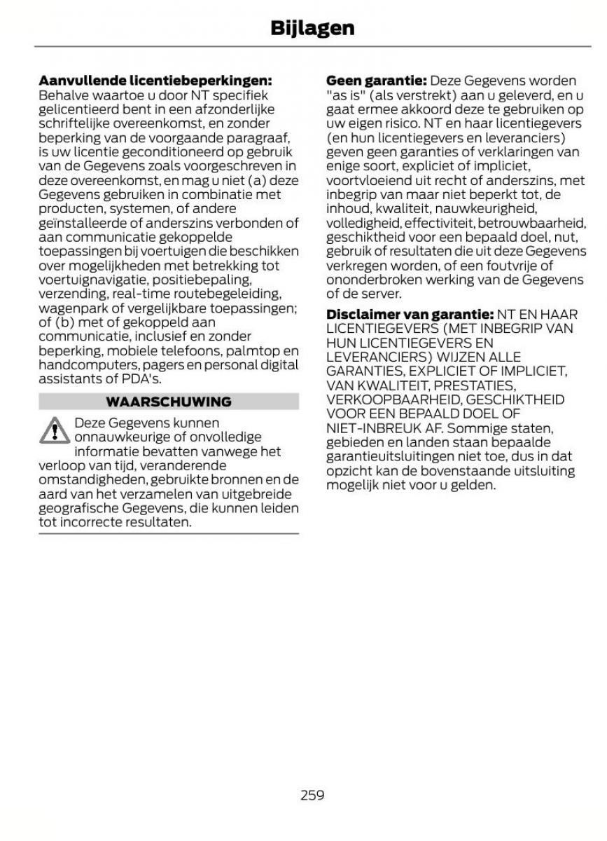 Ford B Max handleiding / page 262