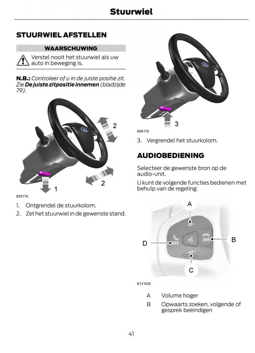 Ford B Max handleiding / page 44