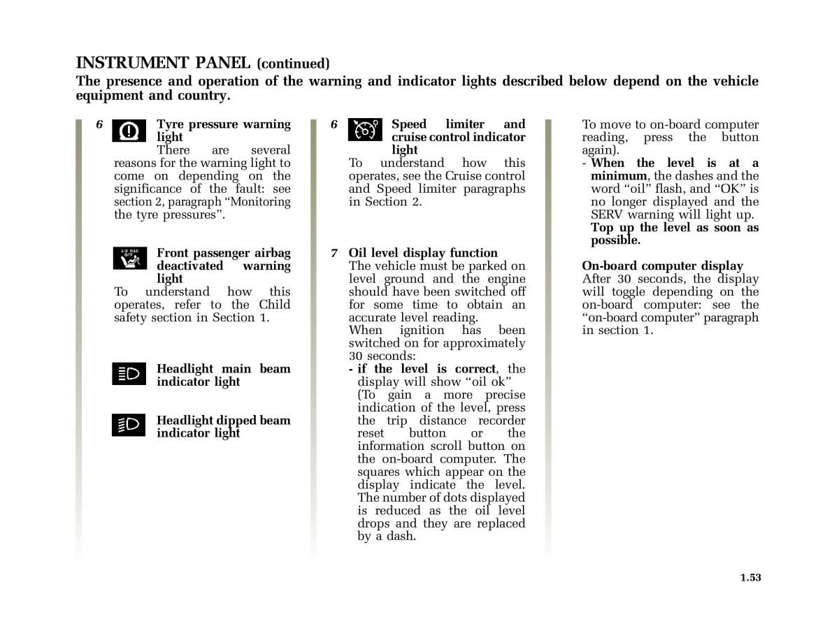 Renault Laguna I 1 owners manual / page 60