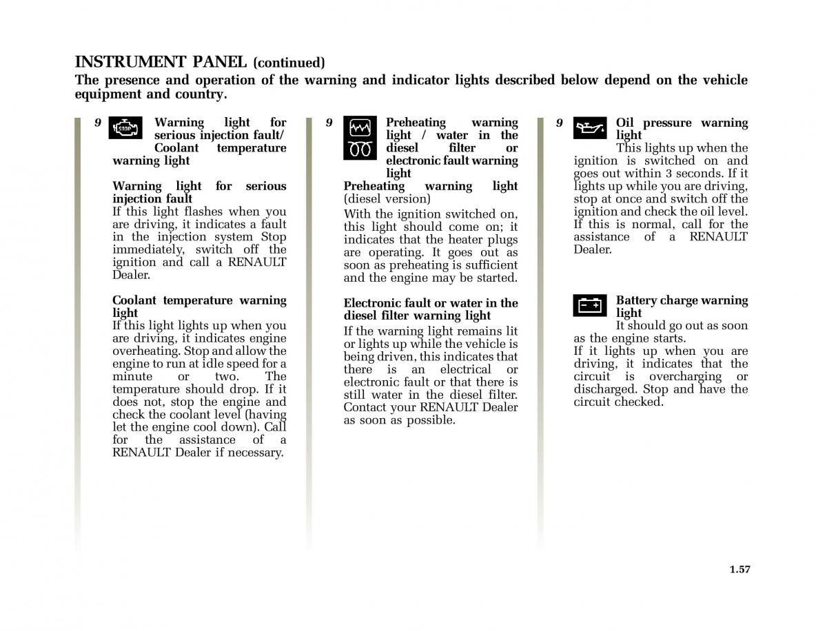 Renault Laguna I 1 owners manual / page 64