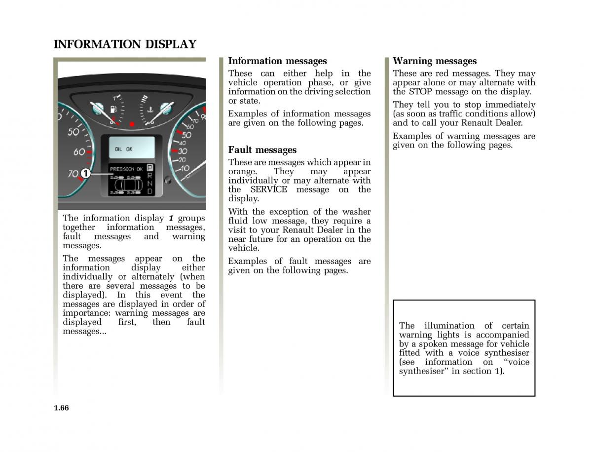 Renault Laguna I 1 owners manual / page 73