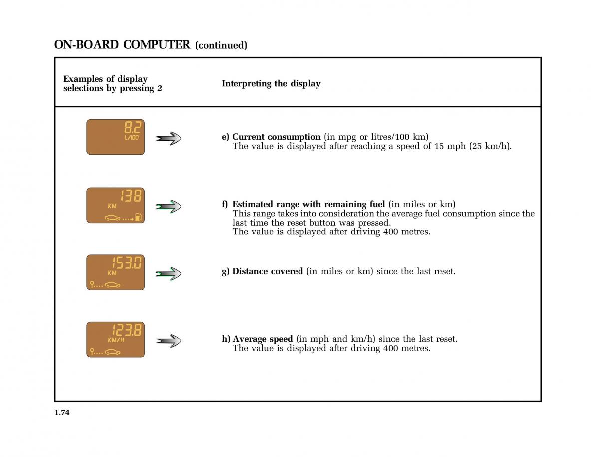 Renault Laguna I 1 owners manual / page 81