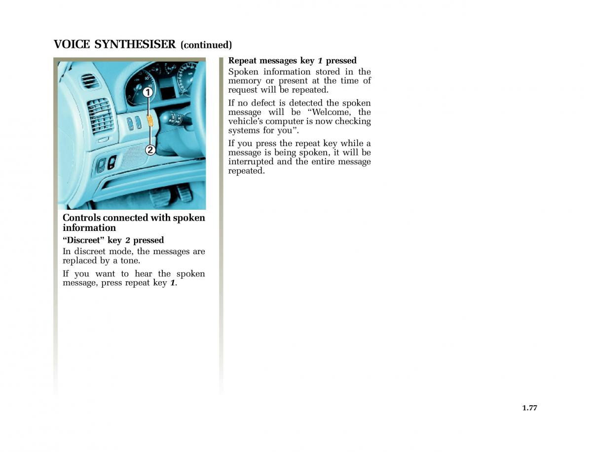 Renault Laguna I 1 owners manual / page 84