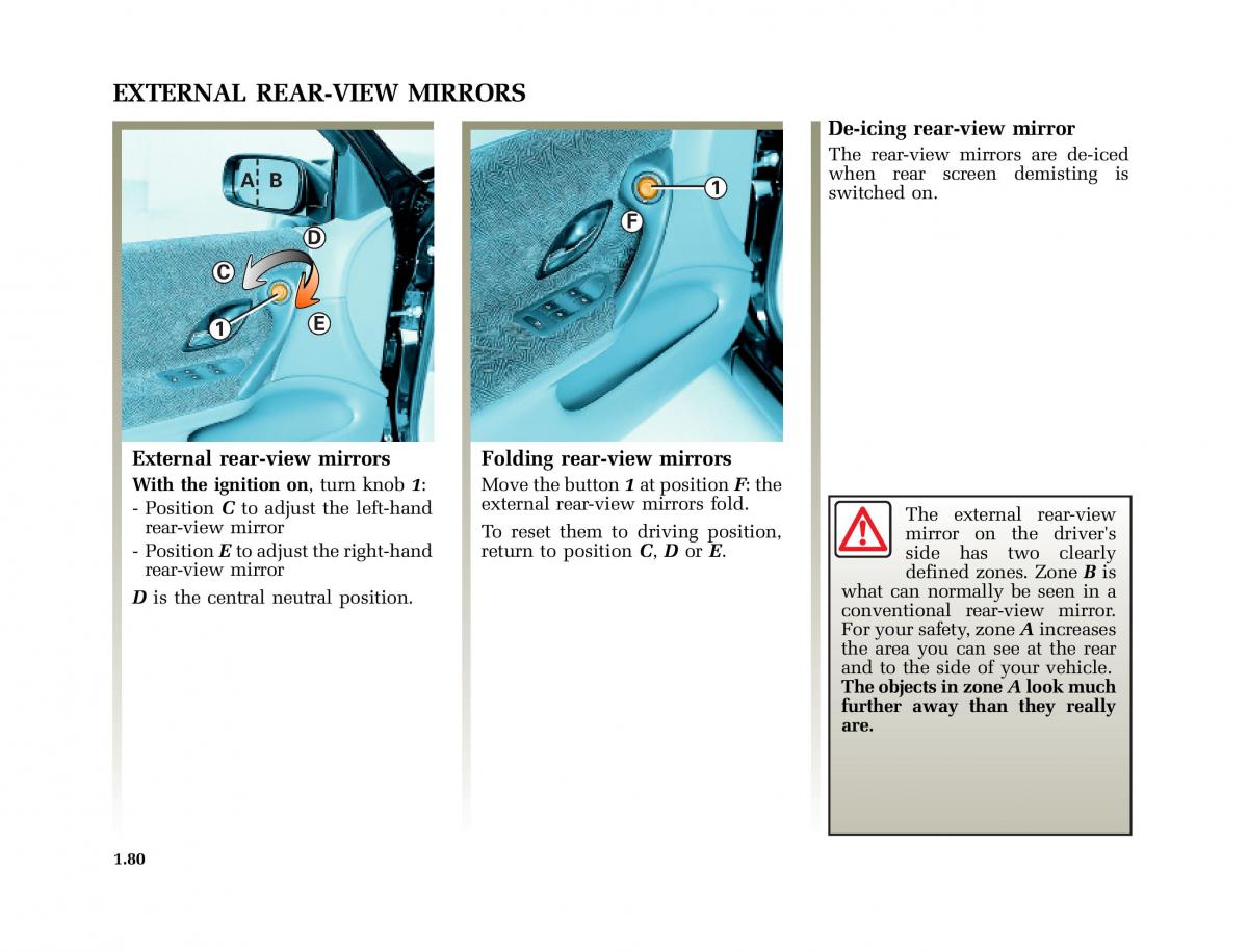 Renault Laguna I 1 owners manual / page 87