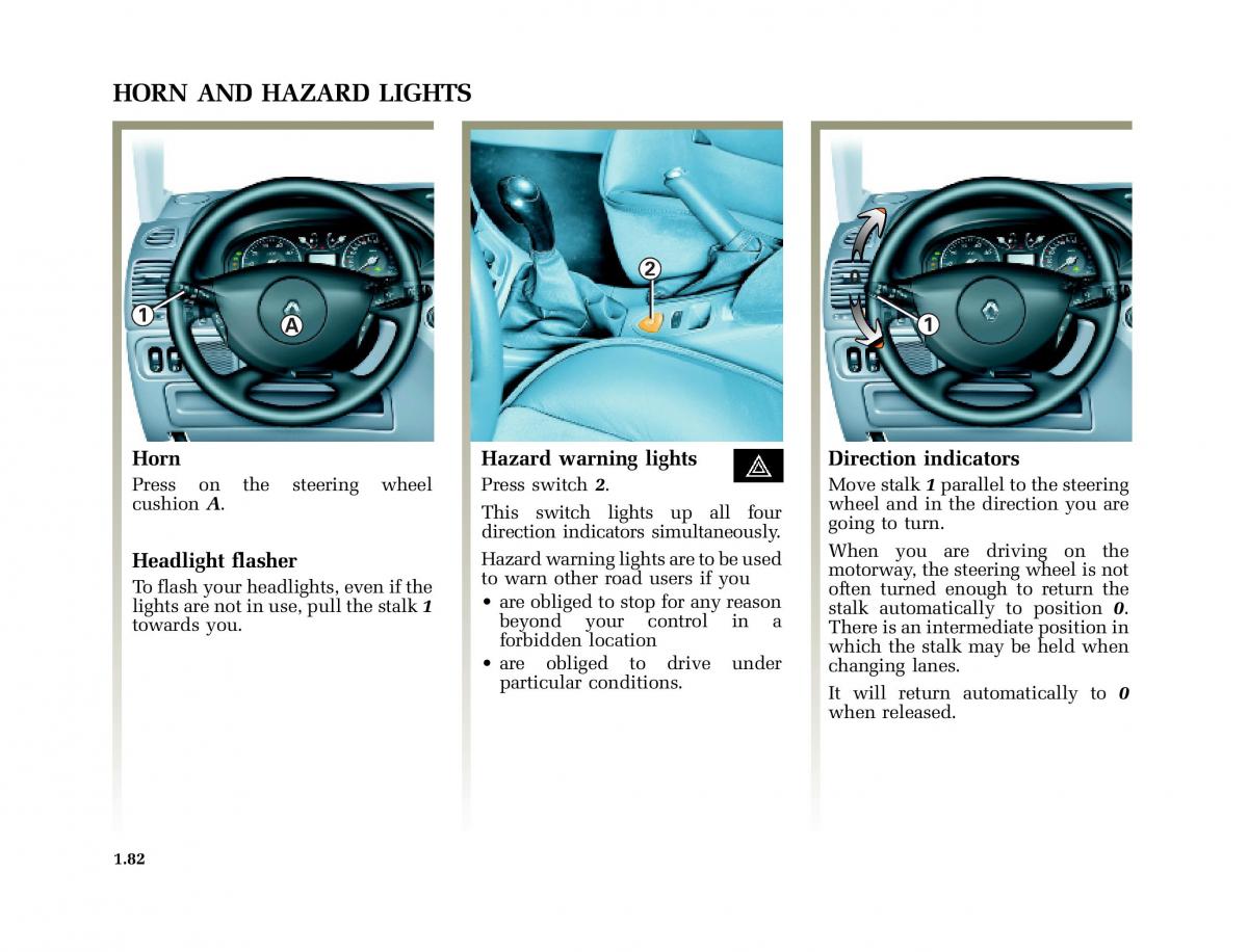 Renault Laguna I 1 owners manual / page 89