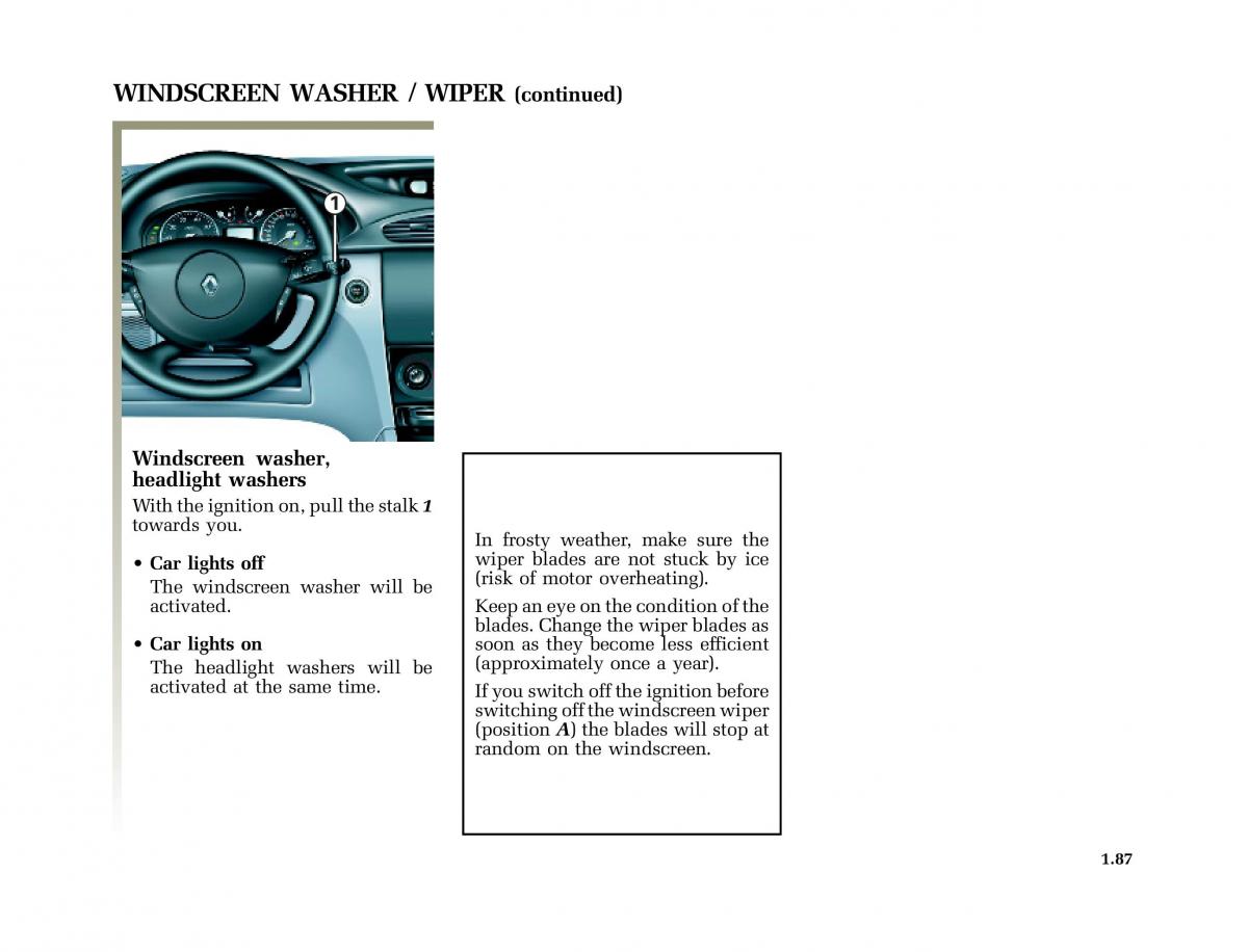 Renault Laguna I 1 owners manual / page 94