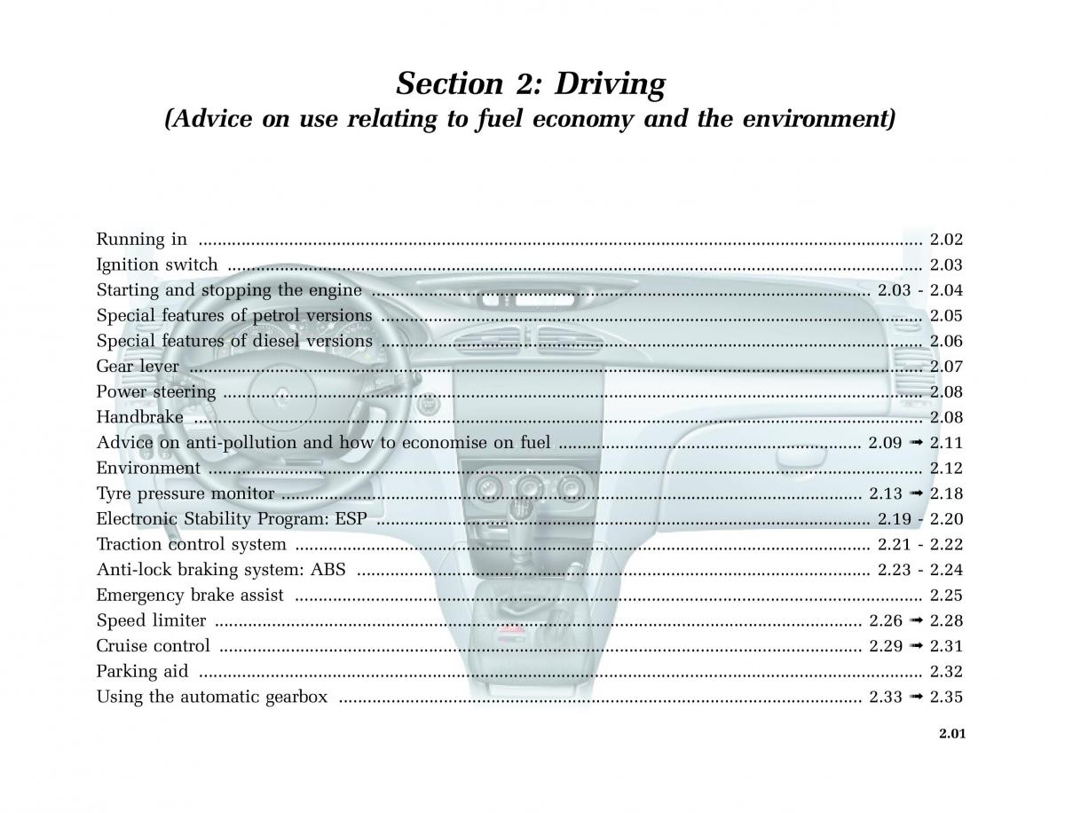 Renault Laguna I 1 owners manual / page 98