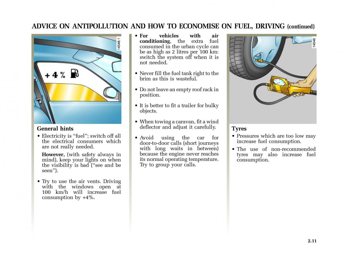 Renault Laguna I 1 owners manual / page 108